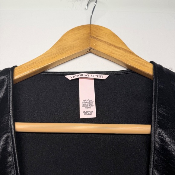 Victoria's Secret Black Lace Satin Teddy Bodysuit Boudoir Sheer Lingerie XS - Picture 2 of 8